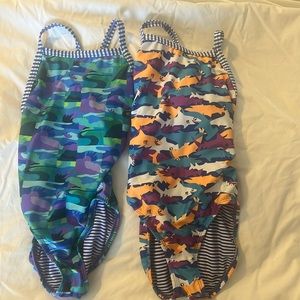 Set of 2 gently used Dolfin Uglies brand swimsuits
